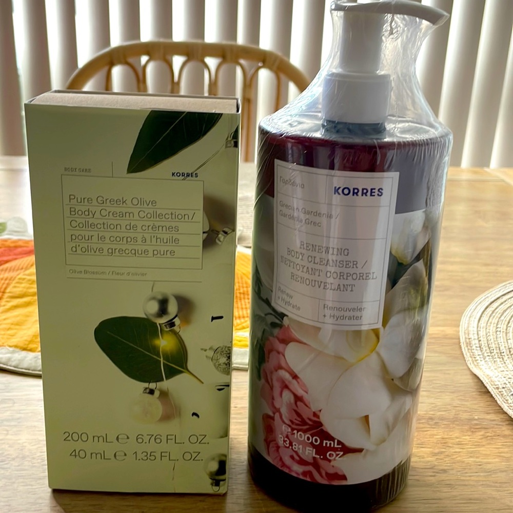Korres Body Cream and Cleanser